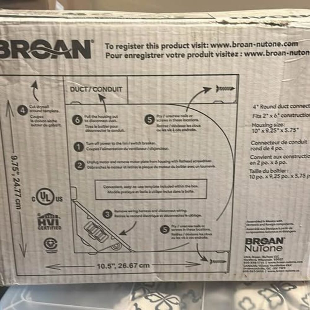 Broan Galvanized Fan Housing